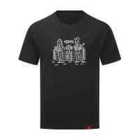 Triko — Vladimír Strejček — motiv Radost (černé)